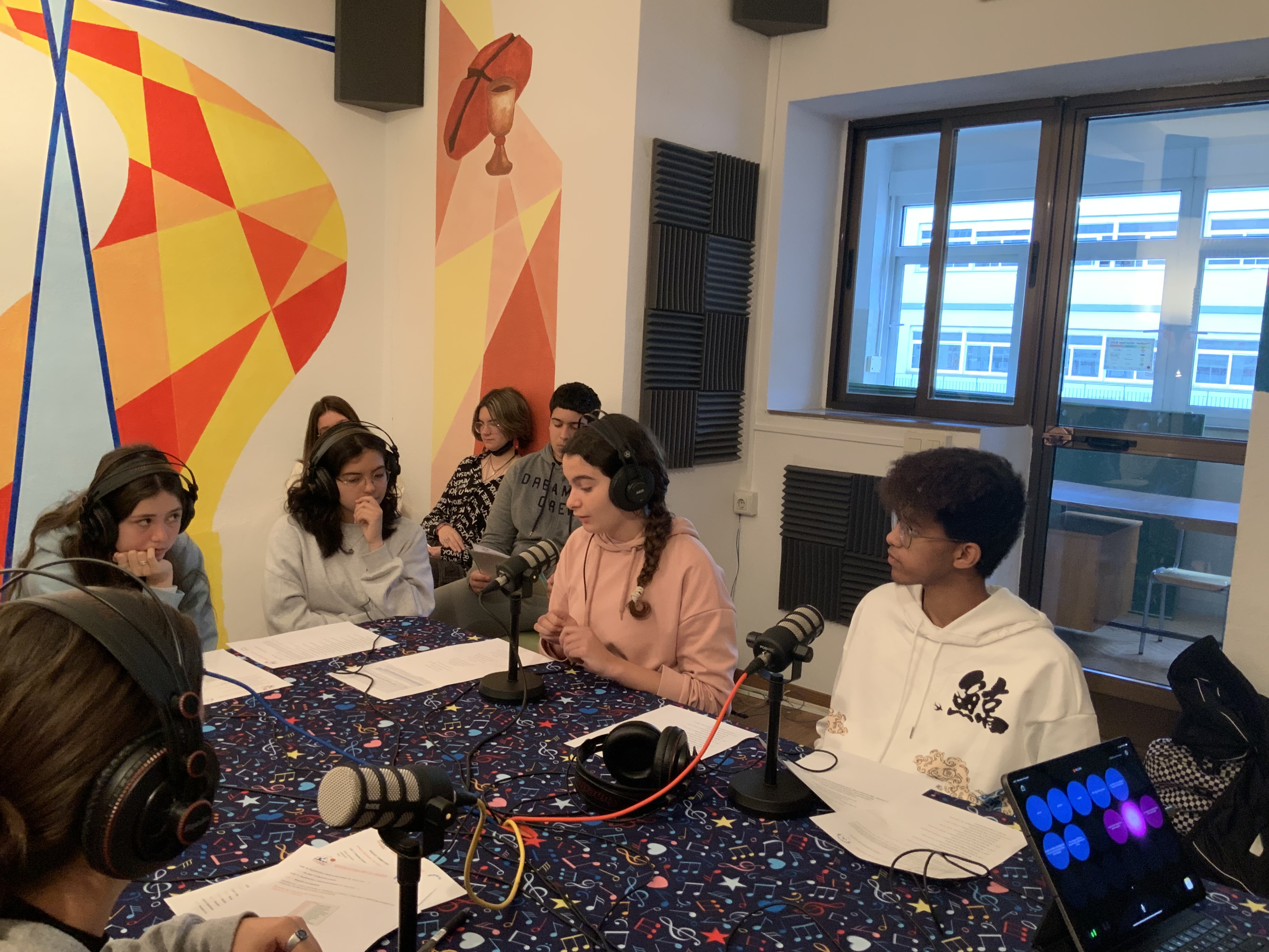 En el estudio de grabación